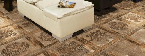 Керамогранит Absolut keramika Newcastle Decor Brown вид 1 из микса декор 45х45